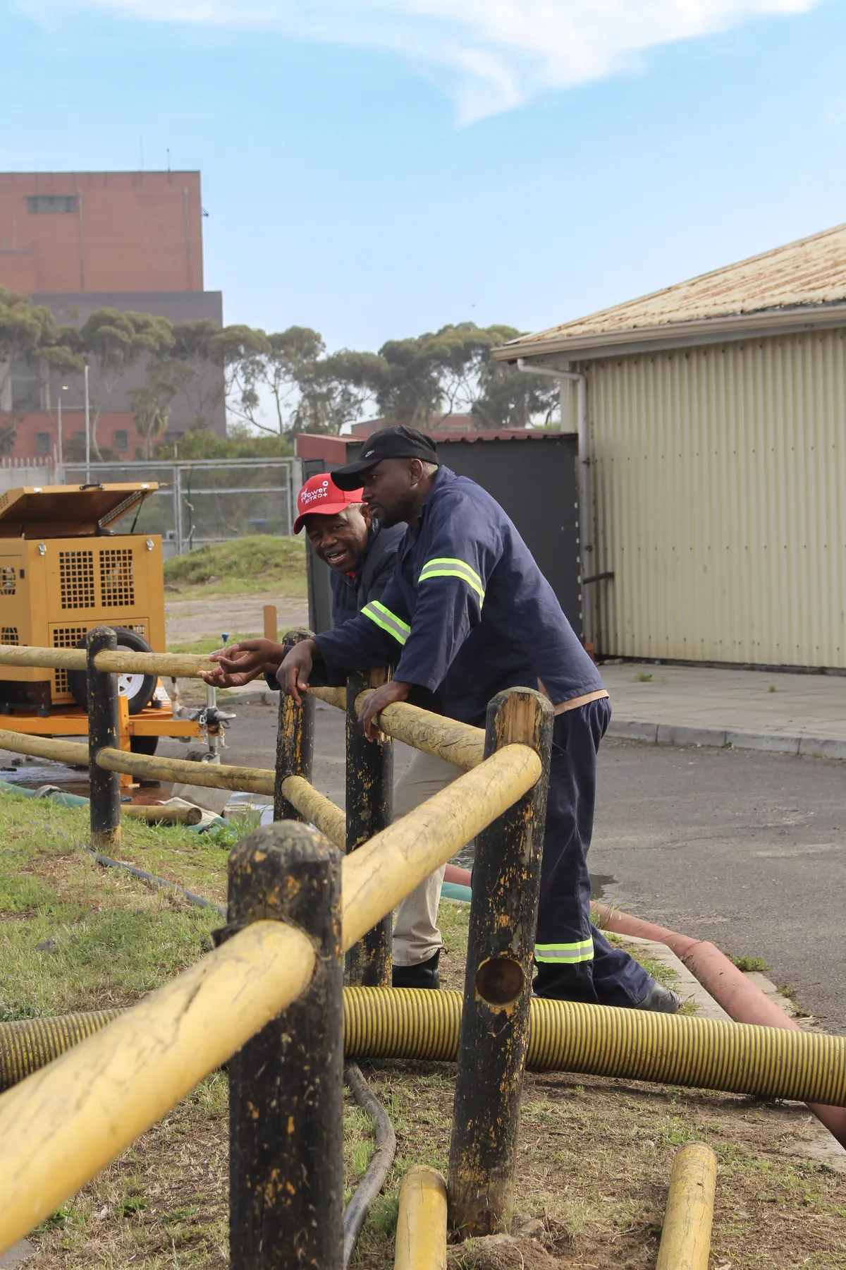 Ramatini crew member opening a valve at a treatment works